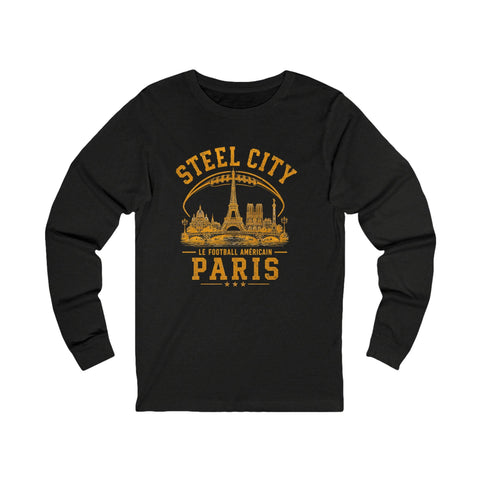 Steel City Paris - Unisex Long Sleeve Tee Long Sleeve Shirt - YinzerShop