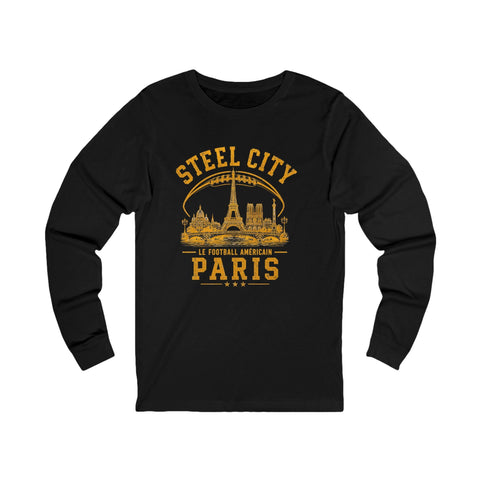 Steel City Paris - Unisex Long Sleeve Tee Long Sleeve Shirt - YinzerShop