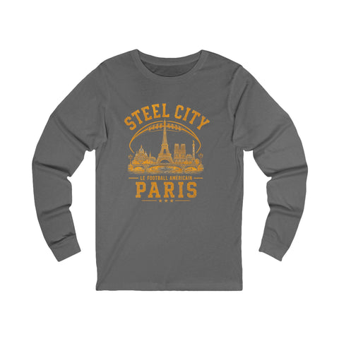 Steel City Paris - Unisex Long Sleeve Tee Long Sleeve Shirt - YinzerShop