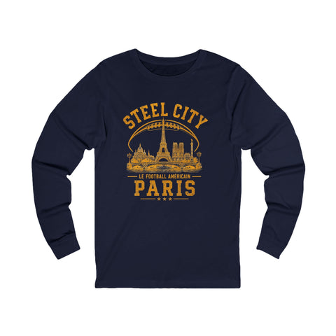 Steel City Paris - Unisex Long Sleeve Tee Long Sleeve Shirt - YinzerShop