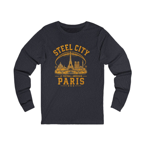 Steel City Paris - Unisex Long Sleeve Tee Long Sleeve Shirt - YinzerShop