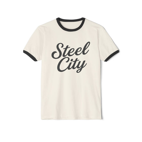 Steel City - Unisex Cotton Ringer T-Shirt T-Shirt - YinzerShop