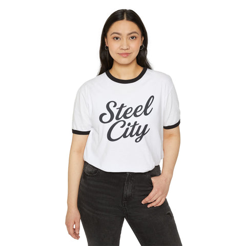 Steel City - Unisex Cotton Ringer T-Shirt T-Shirt - YinzerShop