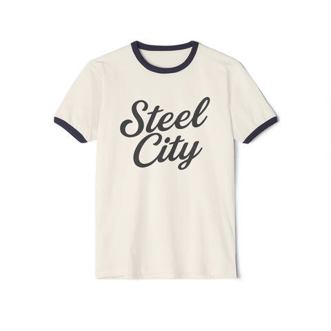 Steel City - Unisex Cotton Ringer T-Shirt T-Shirt - YinzerShop