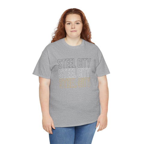 Steel City - Unisex Heavy Cotton Tee T-Shirt - YinzerShop