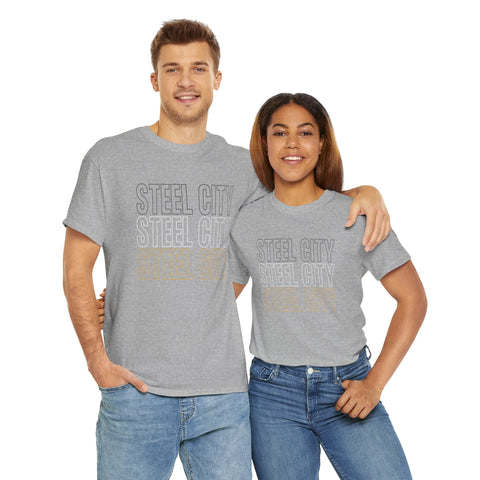 Steel City - Unisex Heavy Cotton Tee T-Shirt - YinzerShop