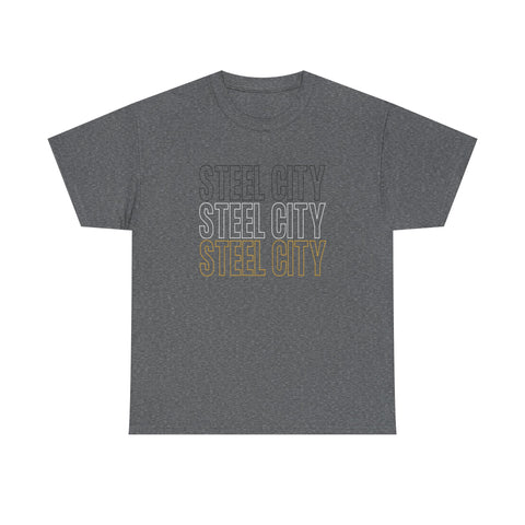 Steel City - Unisex Heavy Cotton Tee T-Shirt - YinzerShop
