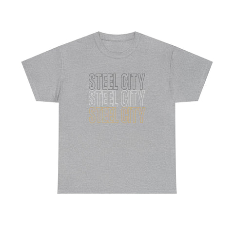 Steel City - Unisex Heavy Cotton Tee T-Shirt - YinzerShop