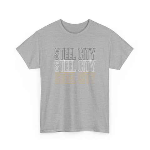 Steel City - Unisex Heavy Cotton Tee T-Shirt - YinzerShop