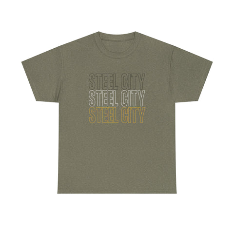 Steel City - Unisex Heavy Cotton Tee T-Shirt - YinzerShop