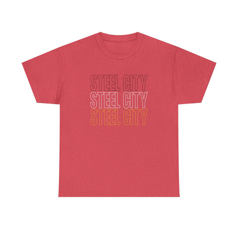 Steel City - Unisex Heavy Cotton Tee T-Shirt - YinzerShop