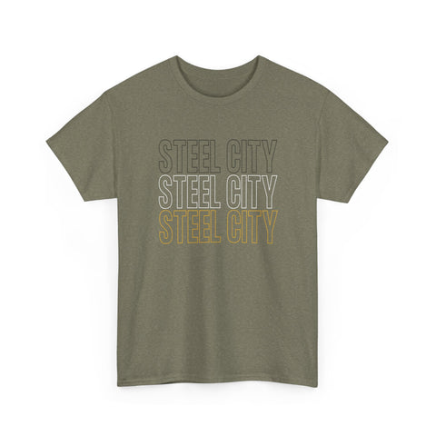 Steel City - Unisex Heavy Cotton Tee T-Shirt - YinzerShop