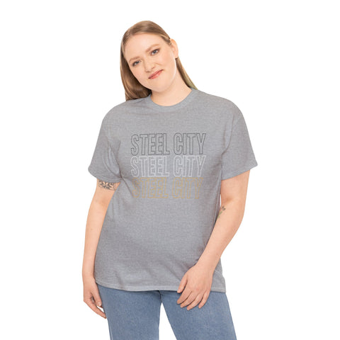 Steel City - Unisex Heavy Cotton Tee T-Shirt - YinzerShop