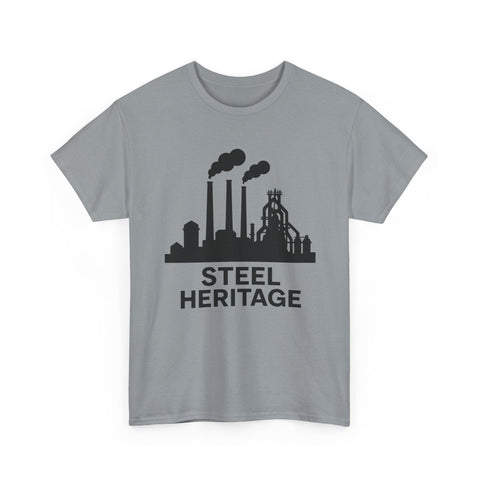 Steel Heritage - Unisex Heavy Cotton Tee T-Shirt - YinzerShop