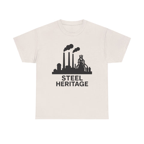 Steel Heritage - Unisex Heavy Cotton Tee T-Shirt - YinzerShop