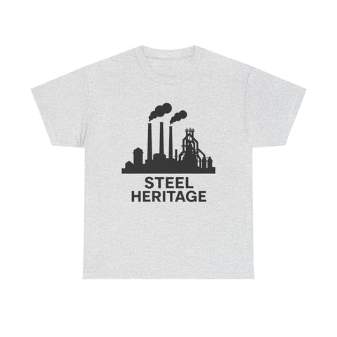 Steel Heritage - Unisex Heavy Cotton Tee T-Shirt - YinzerShop