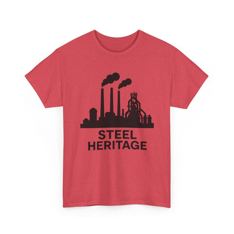 Steel Heritage - Unisex Heavy Cotton Tee T-Shirt - YinzerShop