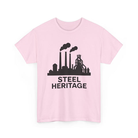Steel Heritage - Unisex Heavy Cotton Tee T-Shirt - YinzerShop