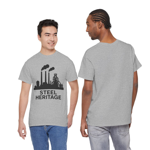 Steel Heritage - Unisex Heavy Cotton Tee T-Shirt - YinzerShop