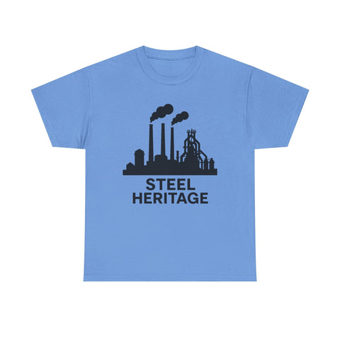 Steel Heritage - Unisex Heavy Cotton Tee T-Shirt - YinzerShop