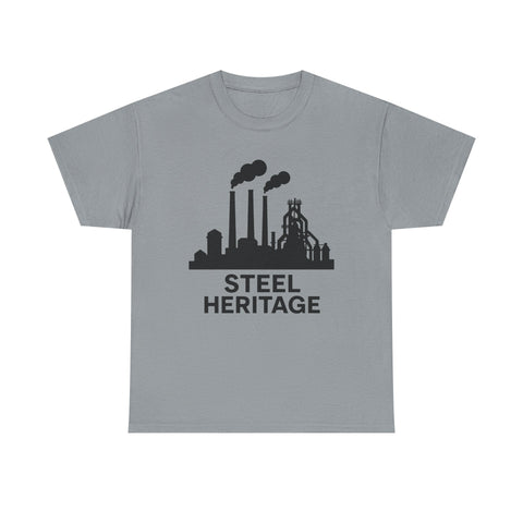 Steel Heritage - Unisex Heavy Cotton Tee T-Shirt - YinzerShop