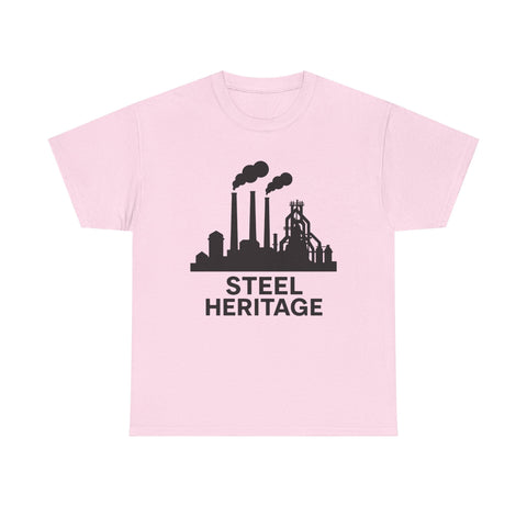 Steel Heritage - Unisex Heavy Cotton Tee T-Shirt - YinzerShop