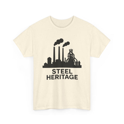 Steel Heritage - Unisex Heavy Cotton Tee T-Shirt - YinzerShop