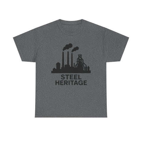 Steel Heritage - Unisex Heavy Cotton Tee T-Shirt - YinzerShop