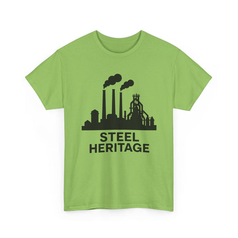 Steel Heritage - Unisex Heavy Cotton Tee T-Shirt - YinzerShop