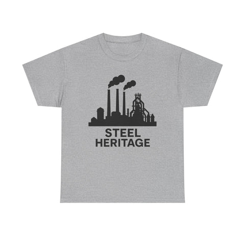 Steel Heritage - Unisex Heavy Cotton Tee T-Shirt - YinzerShop