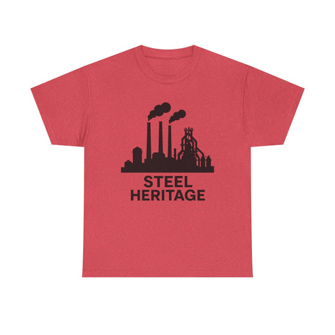 Steel Heritage - Unisex Heavy Cotton Tee T-Shirt - YinzerShop