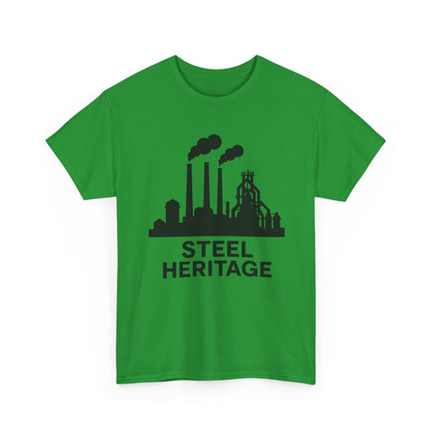 Steel Heritage - Unisex Heavy Cotton Tee T-Shirt - YinzerShop