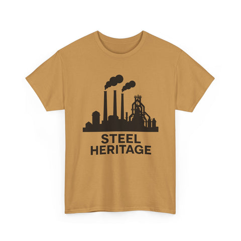 Steel Heritage - Unisex Heavy Cotton Tee T-Shirt - YinzerShop