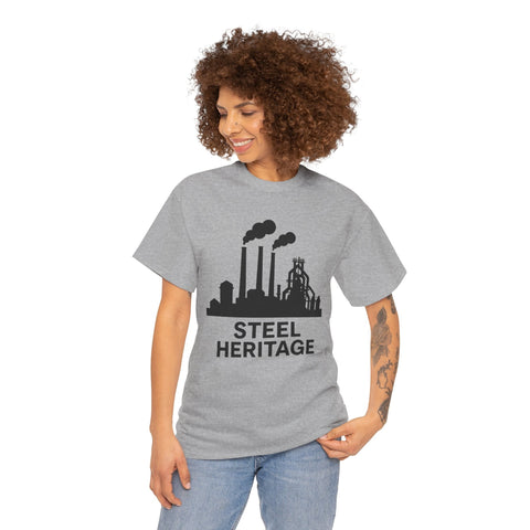 Steel Heritage - Unisex Heavy Cotton Tee T-Shirt - YinzerShop