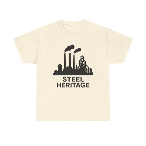 Steel Heritage - Unisex Heavy Cotton Tee T-Shirt - YinzerShop