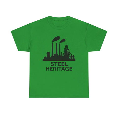 Steel Heritage - Unisex Heavy Cotton Tee T-Shirt - YinzerShop