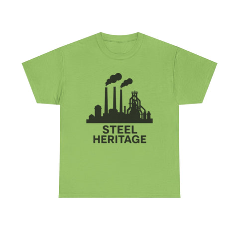 Steel Heritage - Unisex Heavy Cotton Tee T-Shirt - YinzerShop
