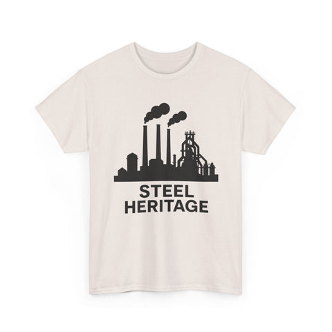 Steel Heritage - Unisex Heavy Cotton Tee T-Shirt - YinzerShop