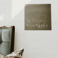 Steel Wall Decor - Hello Sunshine Sign | 12 Inch Square Metal Wall Art Wall Decor - YinzerShop