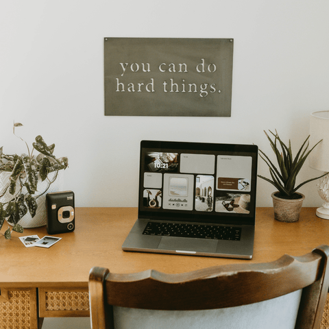 Steel Wall Decor | Unique Steel Artwork - Motivational Wall Plaque for Office & Nursery Rooms Wall Decor - YinzerShop