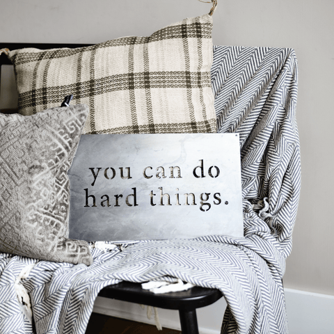 Steel Wall Decor | Unique Steel Artwork - Motivational Wall Plaque for Office & Nursery Rooms Wall Decor - YinzerShop