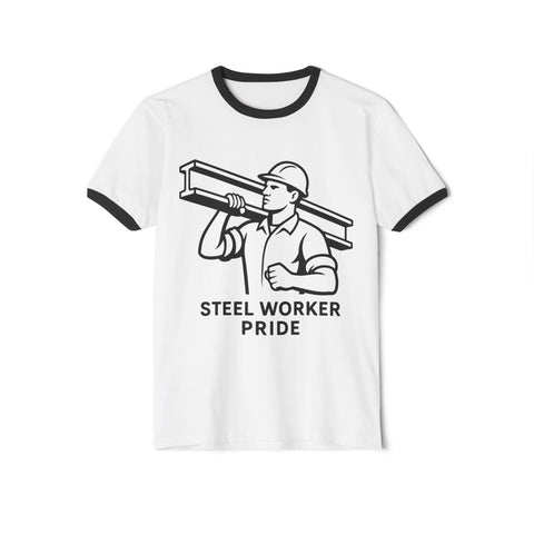 Steel Worker Pride - Unisex Cotton Ringer T-Shirt T-Shirt - YinzerShop