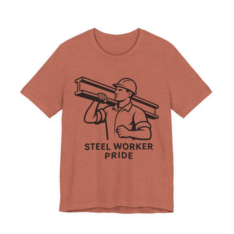 Steel Worker T-Shirt - Unisex Jersey Tee With Soft Breathable Fabric & Comfort Fit T-Shirt - YinzerShop