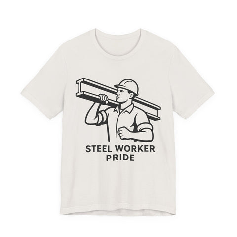 Steel Worker T-Shirt - Unisex Jersey Tee With Soft Breathable Fabric & Comfort Fit T-Shirt - YinzerShop