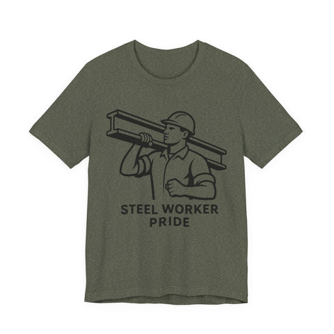 Steel Worker T-Shirt - Unisex Jersey Tee With Soft Breathable Fabric & Comfort Fit T-Shirt - YinzerShop