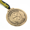 Steelers Christmas Ornament – Pittsburgh Steelers Classic Round Aluminum Football Decor Ornament - YinzerShop