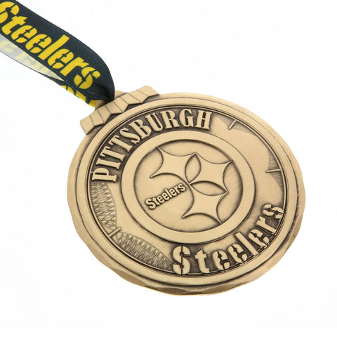 Steelers Christmas Ornament – Pittsburgh Steelers Classic Round Aluminum Football Decor Ornament - YinzerShop