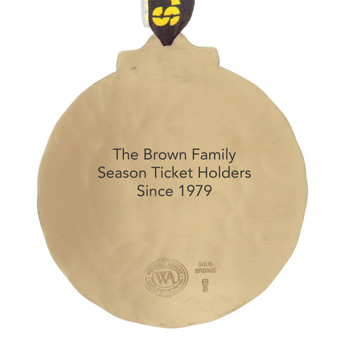 Steelers Christmas Ornament – Pittsburgh Steelers Classic Round Aluminum Football Decor Ornament - YinzerShop