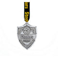 Steelers Christmas Ornament - Pittsburgh Steelers Shield | Gold Plated, Bronze, Aluminum Ornament - YinzerShop