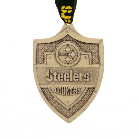 Steelers Country Ornament - Bronze Shield Sports Decor by Wendell August Forge - YinzerShop